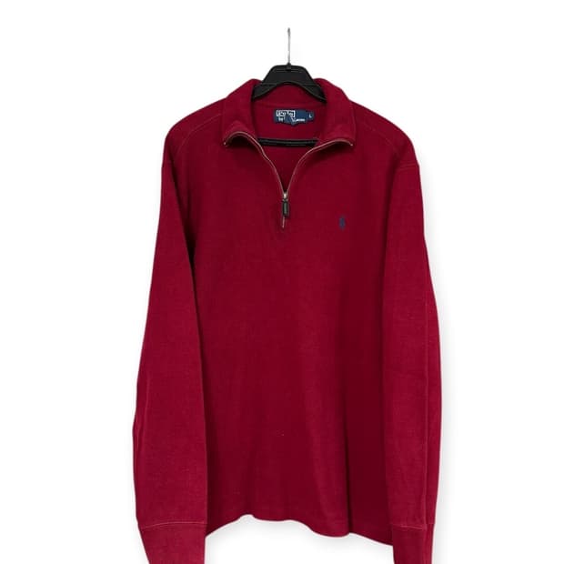 폴로 랄프로렌 하프집업 니트 버건디