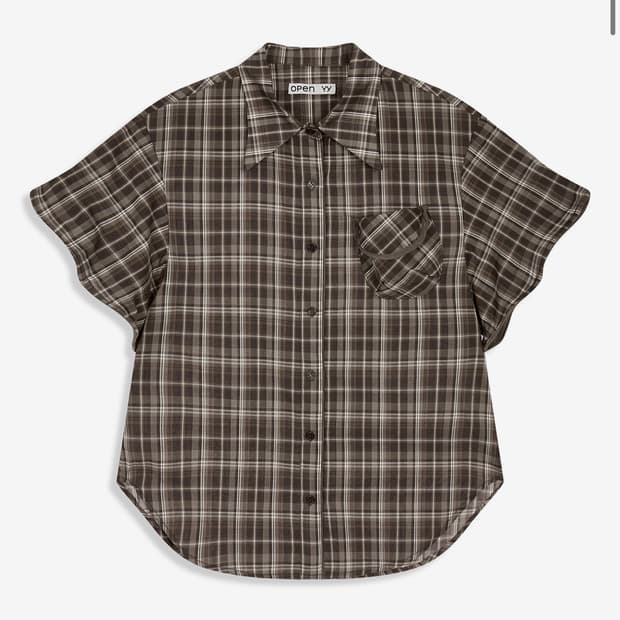 Openyy Wire-Cuff Check Shirt