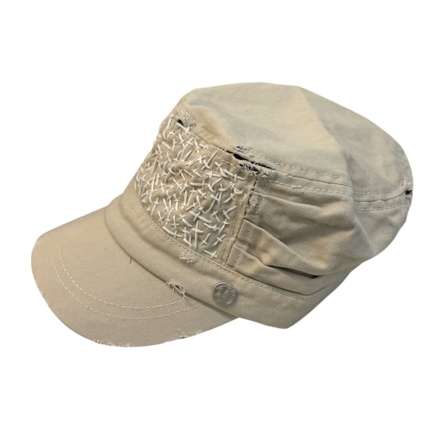 [VTG CUSTOM]Distress sashiko newsboy cap