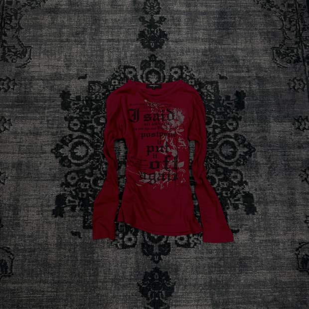 In the attic floral lettering half t shi