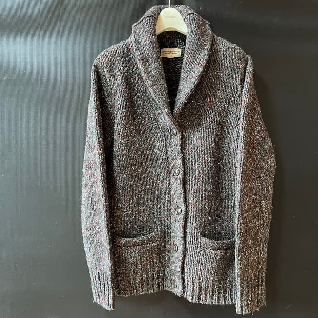 폴로 데님앤서플라이 울 멀베리 실크 숄카라 헤비 가디건