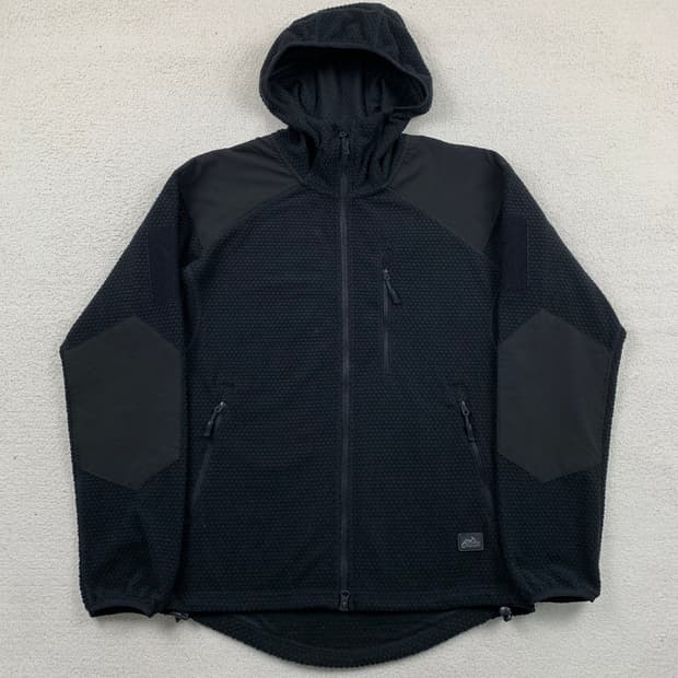 헬리콘텍스 알파 텍티컬 플리스 후드집업 블랙