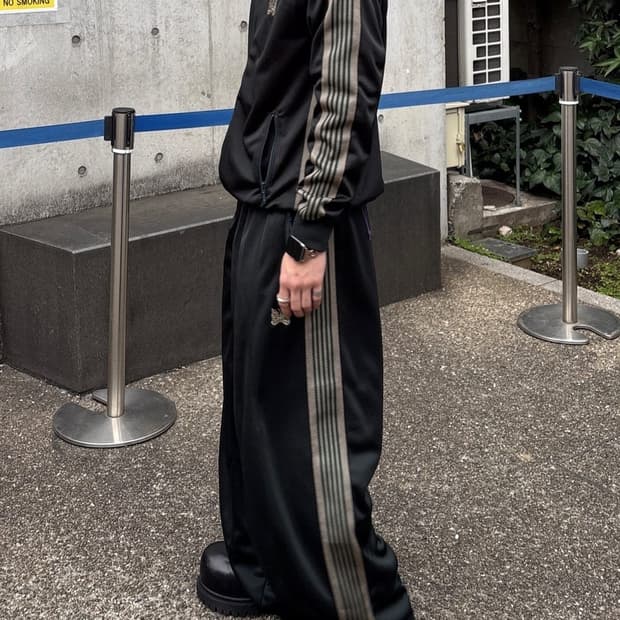 니들스 x LHP H.D폴리트랙팬츠 다크그린xs