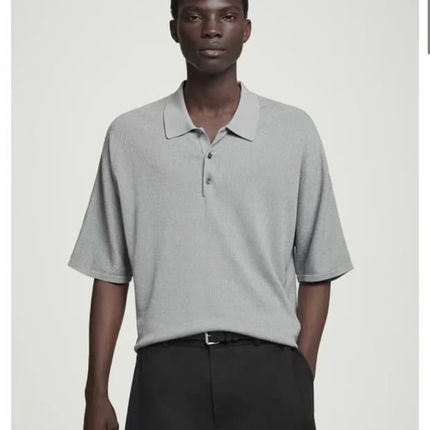 [S] 코스 COS 오버사이즈 리브드 니트 폴로 셔츠 