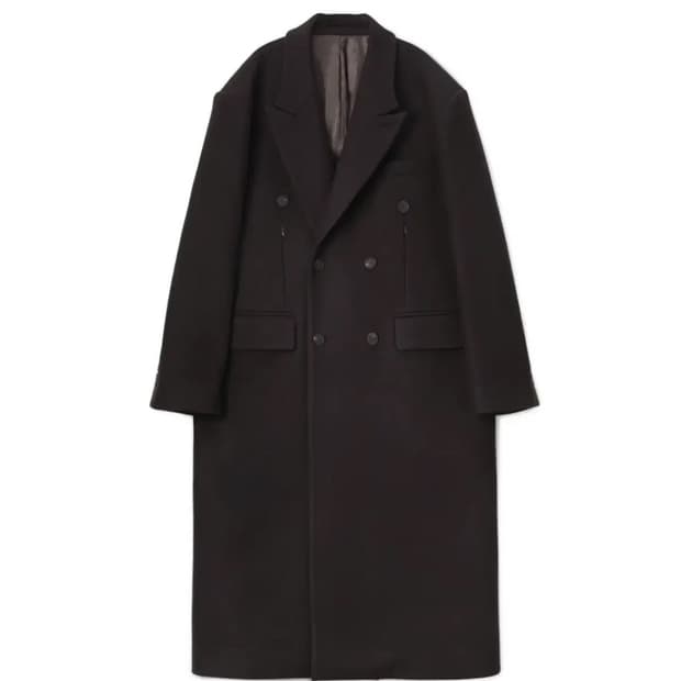 stu 다트 포켓 더블 코트 브라운 새상품