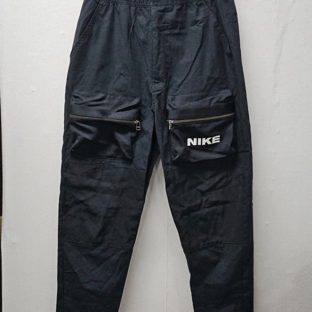 정품) 나이키 블랙 카고 와이드 바지 S
