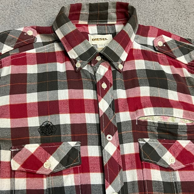 100 Diesel 디젤 플란넬 체크셔츠 
