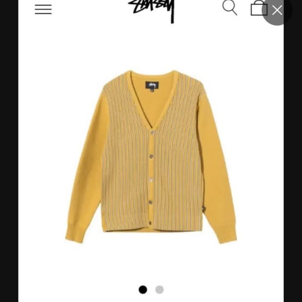 스투시 스트라이프 가디건 XS