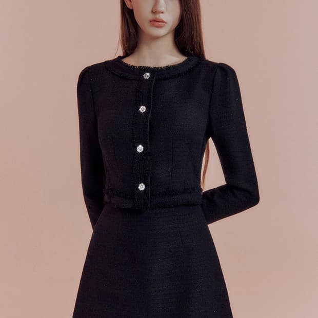 이바나헬싱키 튤리 트위드 자켓 스커트 셋업