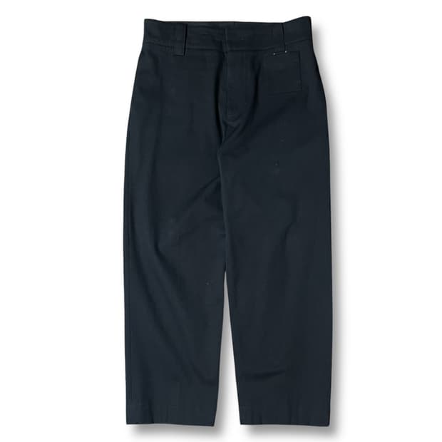 (34) 시스템 네이비 와이드 디테일 코튼 팬츠 캐주얼핏