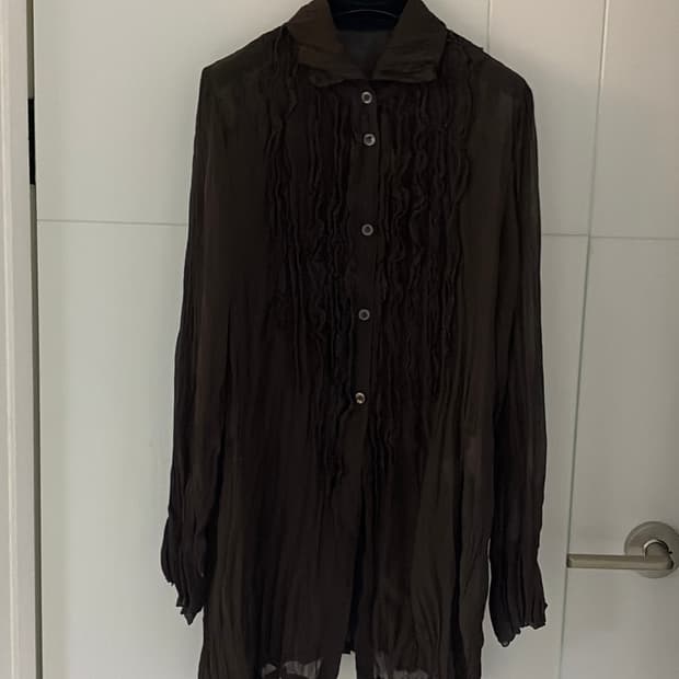  일본 브랜드 에버큐브 플리프 블라우스 44-66 정품 