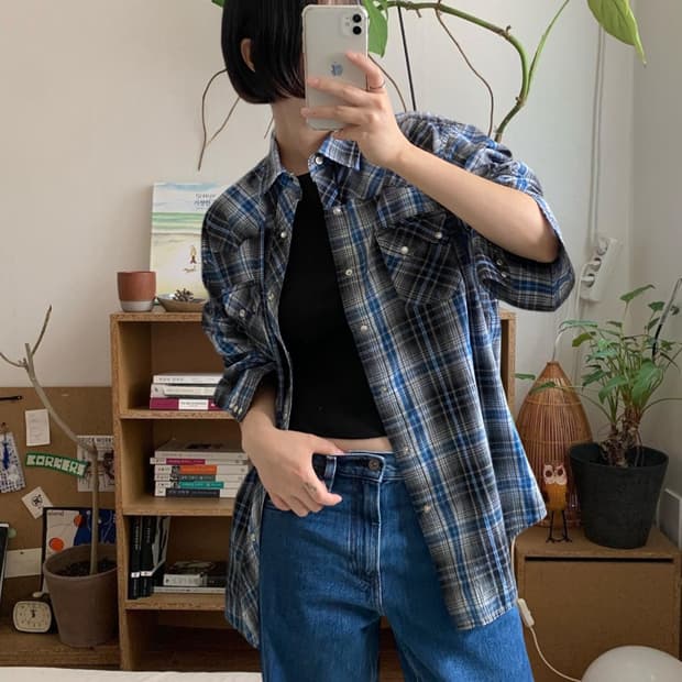 랭글러 체크 셔츠 (Man XL)