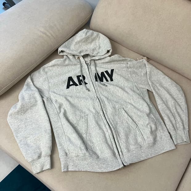 90s Army hoodie zip up