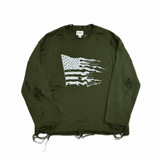 KAMIYA 카미야 디스트로이드 플래그 니트