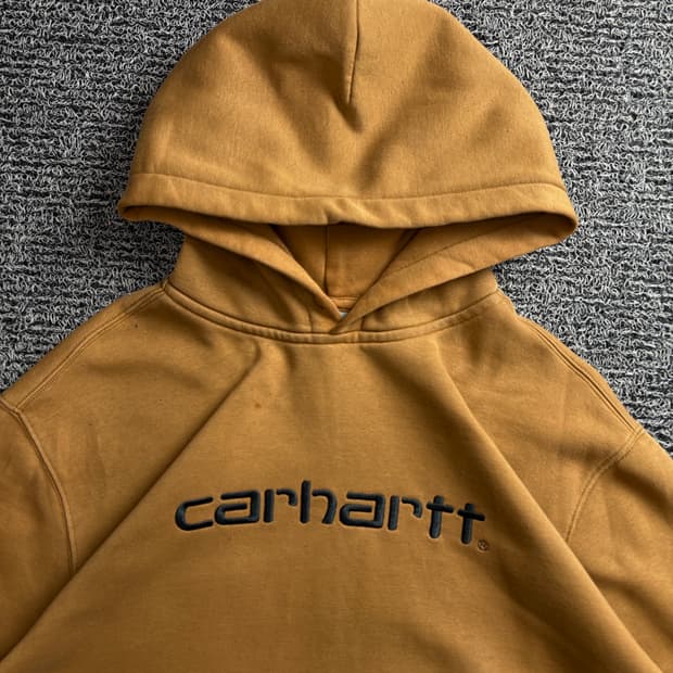 칼하트 WIP 스팰로고 후디 브라운 3787