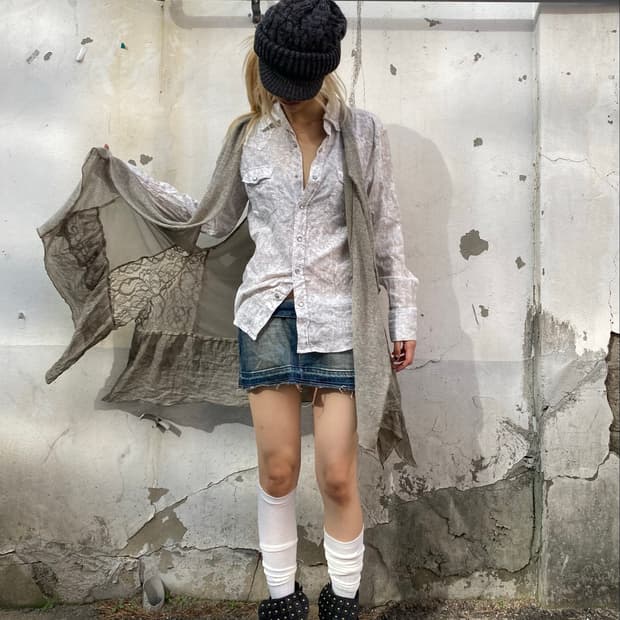 Muted Gray Sleeveless Draped Cardigan