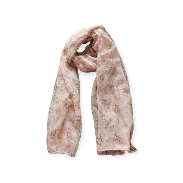 모리걸 핑크 패턴 스카프
