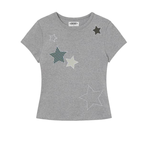 aeae 에이이에이이 check star tee