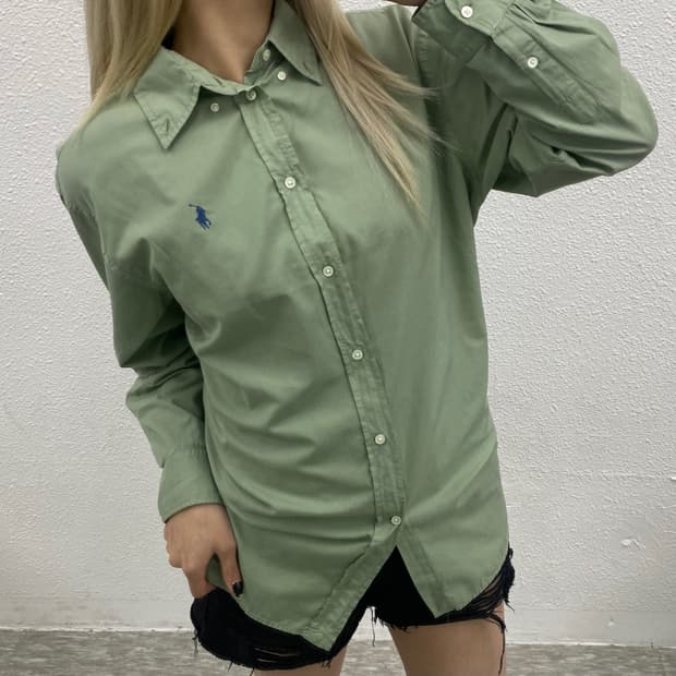 폴로 랄프로렌 네이비포니 말차라떼맛 셔츠 S