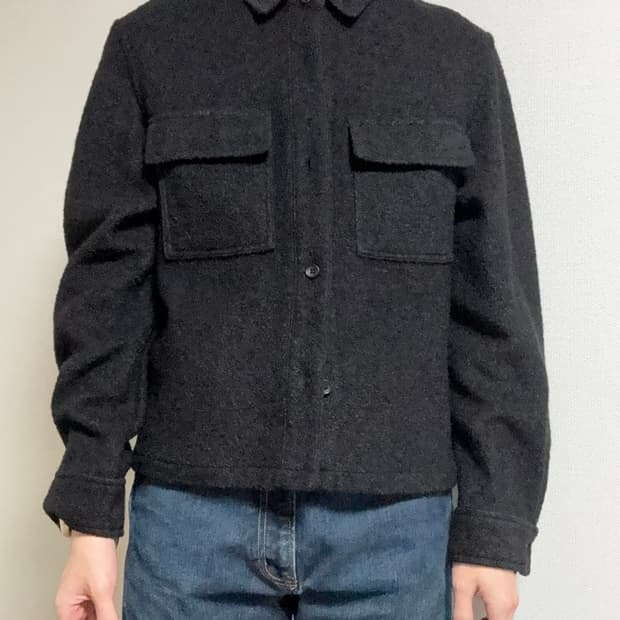 자라 블랙 울 셔츠