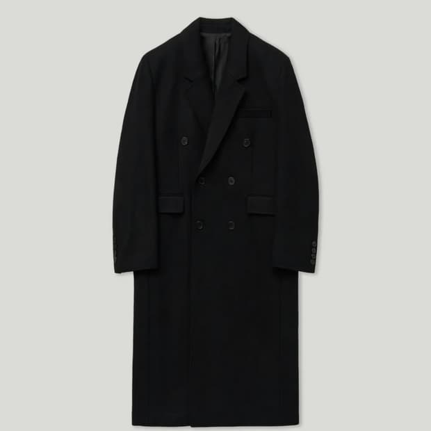 엘무드 그레이웨일 더블코트 펠트로 블랙 48 [새상품]