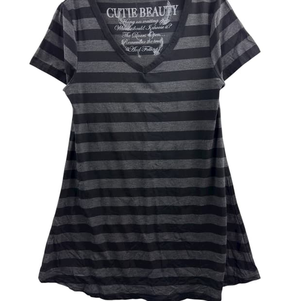 JPN 핀터레스트 스트라이프 슬리브1251