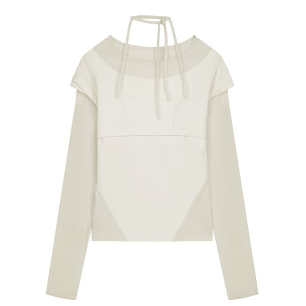 오호스 Halter Strap Long Sleeve / Ivory (3)