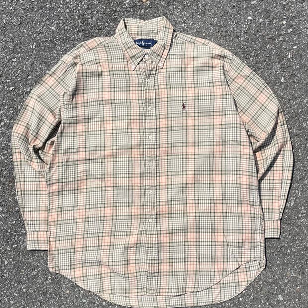 POLO RALPH LAUREN 빈티지코튼로고체크셔츠
