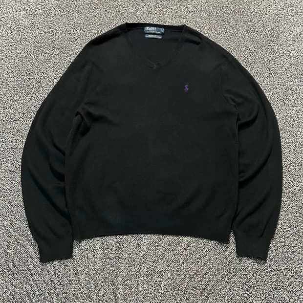 폴로 랄프로렌 블랙 피마코튼 니트
