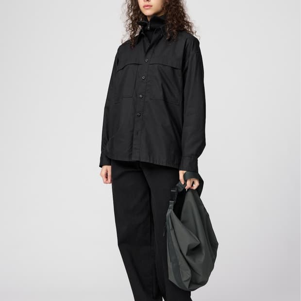 XL) 유니클로 U 유틸리티 오버사이즈 셔츠 블랙