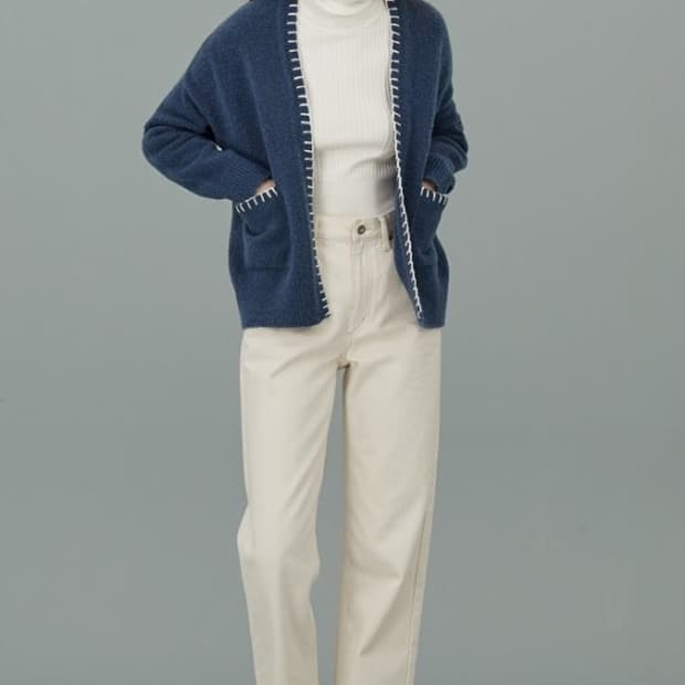 EDITORIAL2.0 캐시미어100 스티치 니트 가디건 팝니다