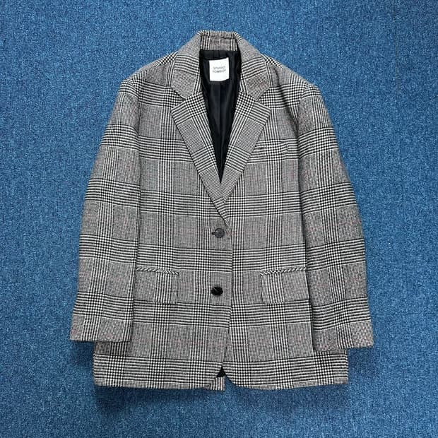 스튜디오톰보이 울 헤링본 체크 자켓