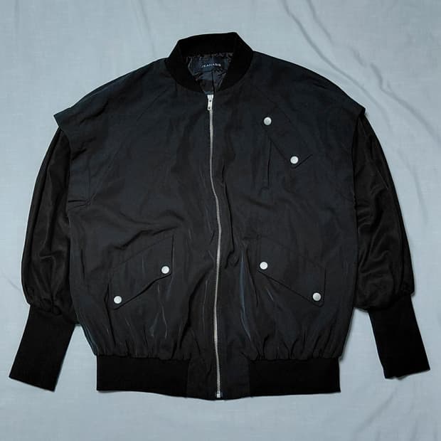 [JEANASIS] 지나시스 오버핏 항공 점퍼 (F사이즈/블랙)