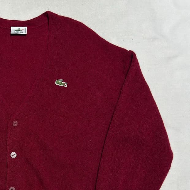 2XL 라코스테 빈티지 울 가디건