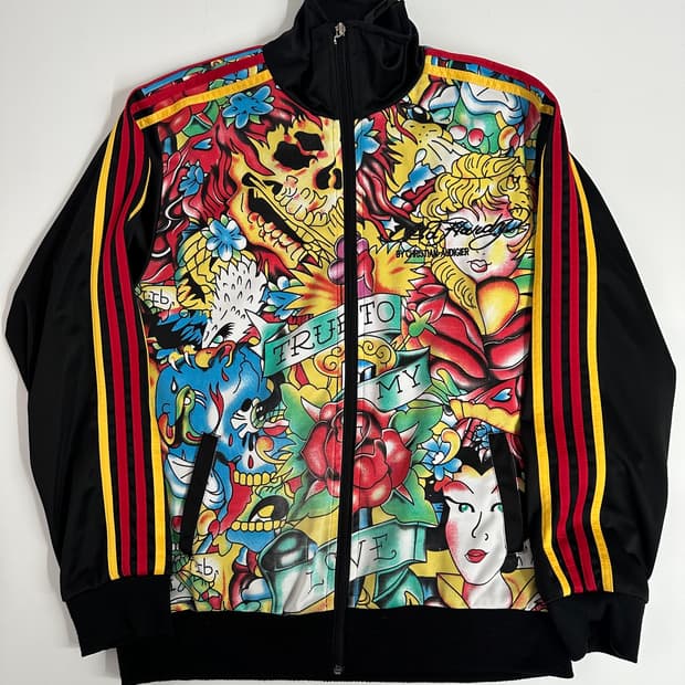 Ed hardy tattoo track top L