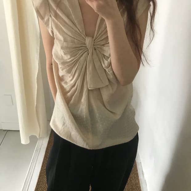 ribbon point blouse