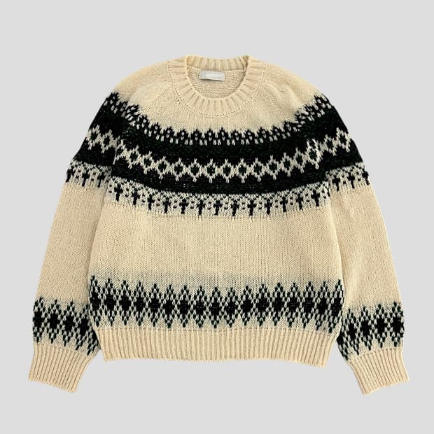 노르딕 아이보리 니트