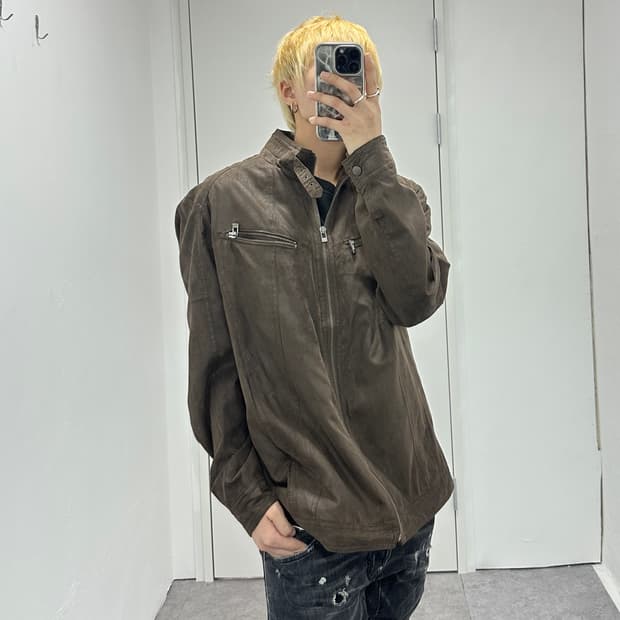 STEELO brown poly suede jacket