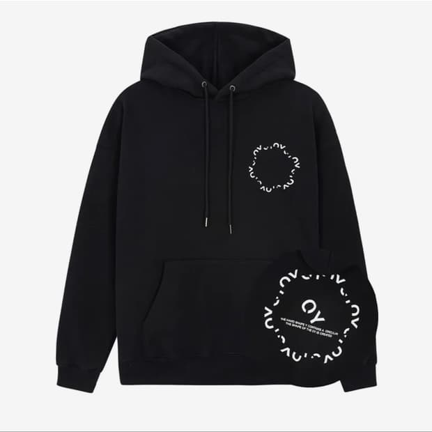 오와이 라운드 로고 후드