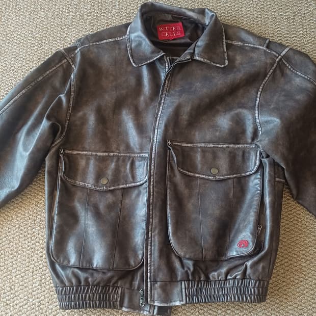 비터셀즈 스타 오버핏 레더자켓