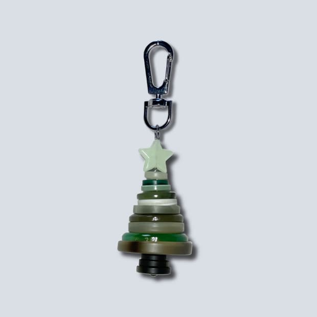 Tree Button Keyring🎄