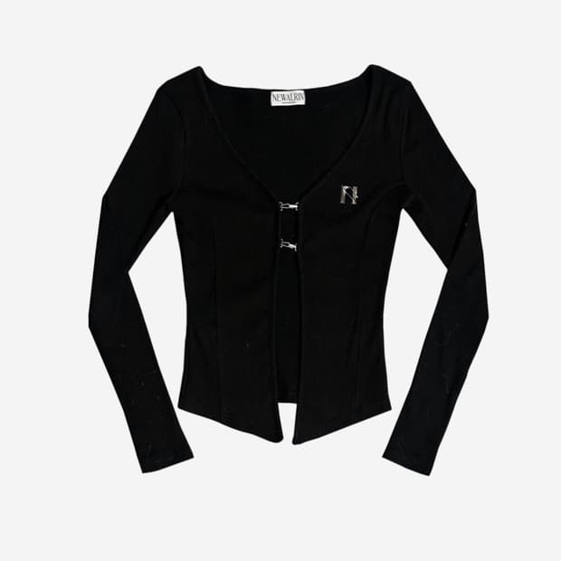 뉴얼린 NEWALRIN 후크 가디건 탑 