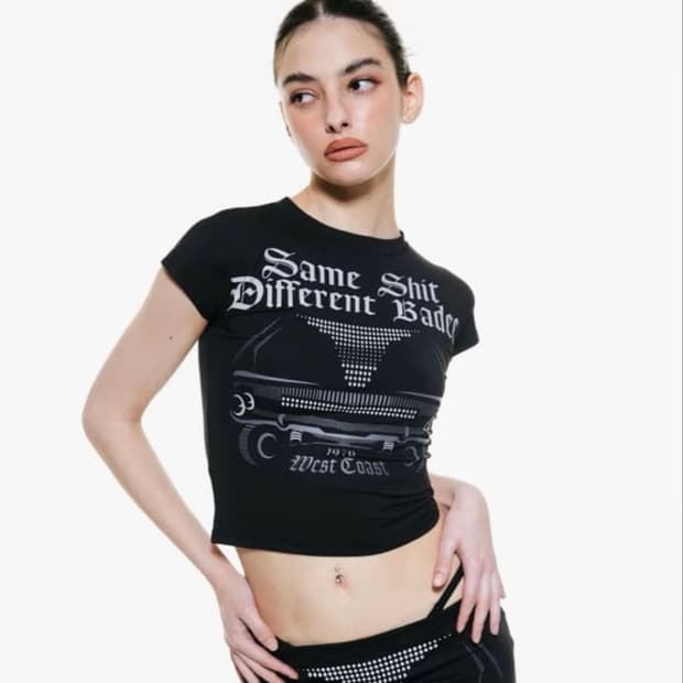 (BADEE) Low Rider Scotch Tee Black S