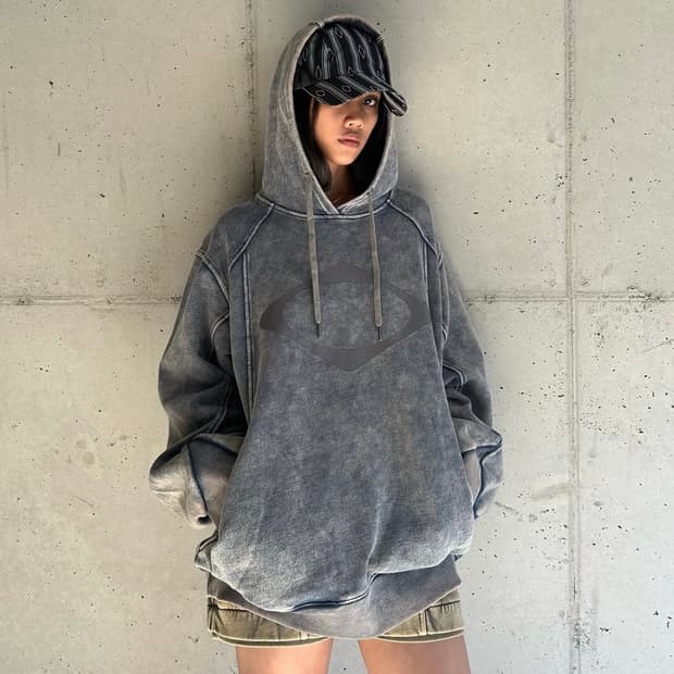 (L) Mschf 롬버스 워시드 후디 (더현대 한정 발매)