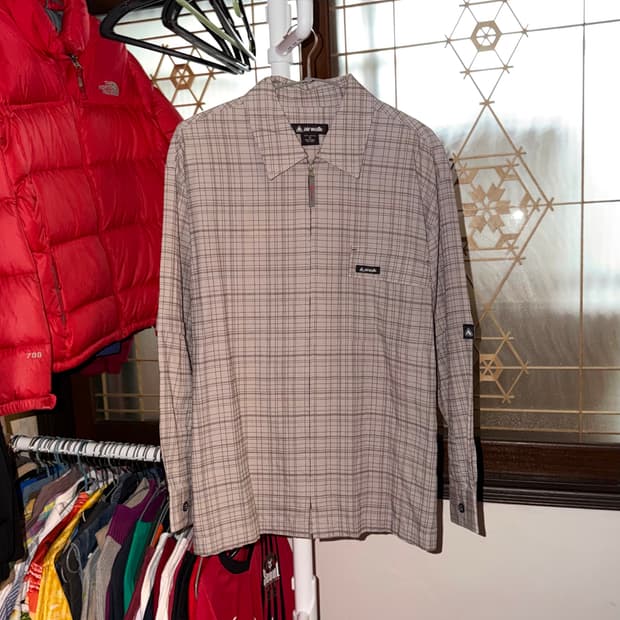 에어워크 디태처블 체크 자켓 소매 탈부착