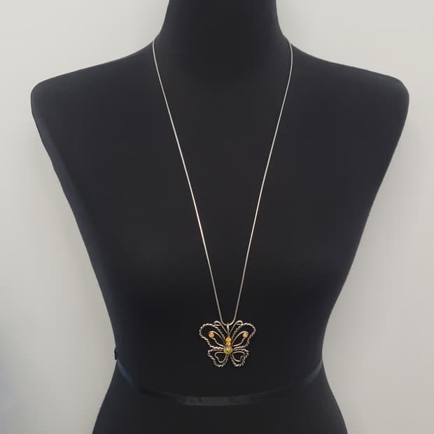 vintage butterfly necklace