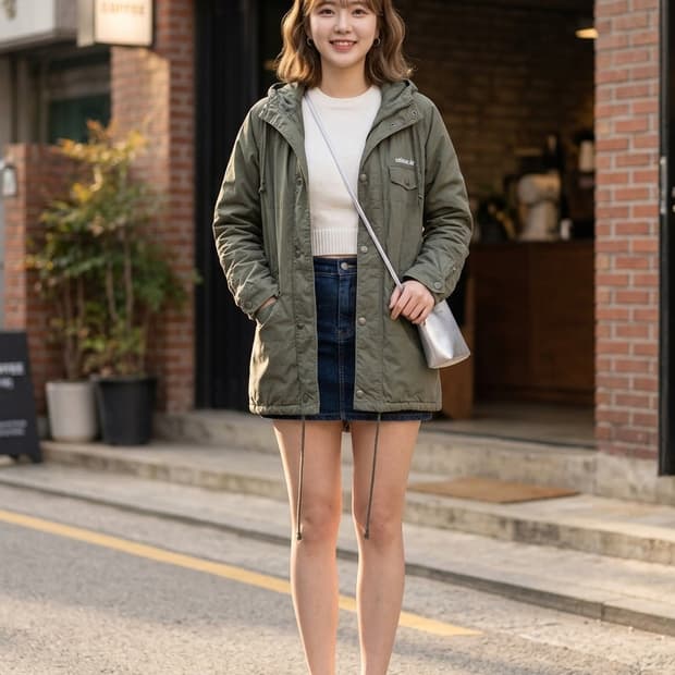 아디다스 오리지널스 패딩 피쉬테일 파카 야상 자켓