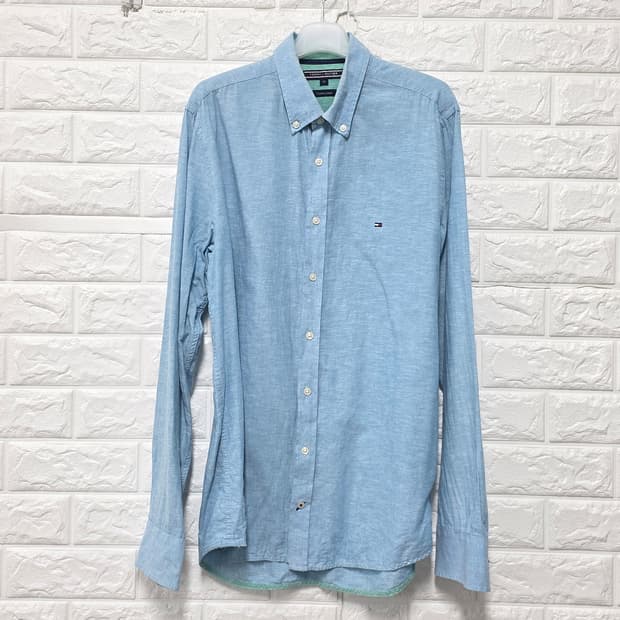 택포) 타미힐피거 린넨 혼방 남방 L