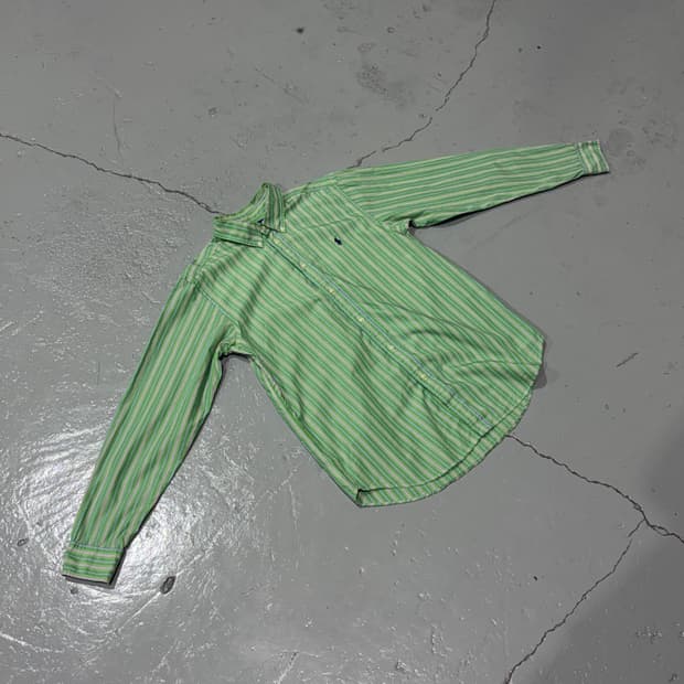 폴로랄프로렌(PoloRalphLauren)스트라이프 그린 셔츠