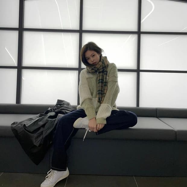 제니 자라 패치워크 그린 스웨터 니트 m